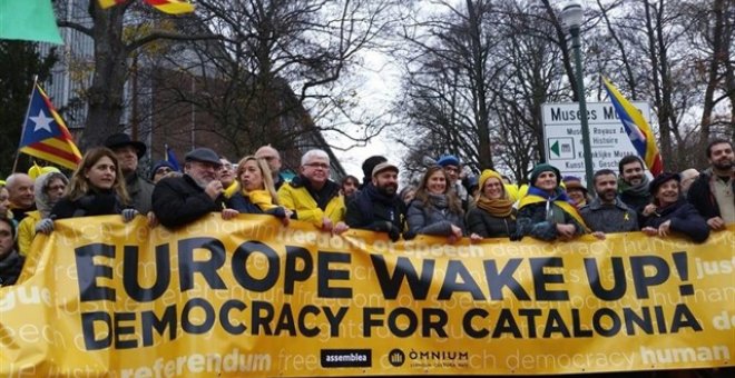 Manifestación independentista en Bruselas. JUNTS PER CATALUNYA/Archivo