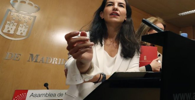 26/06/2019.- La candidata de Vox a la Presidencia de la Comunidad de Madrid, Rocío Monasterio, ha tendido este miércoles la mano a todos los partidos que pretendan llegar a un acuerdo de investidura durante el mes de julio en la región, durante una rueda