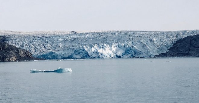 Una imagen de un glaciar de Groenlandia, en pleno deshielo