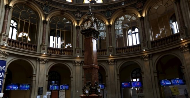 Interior de la Bolsa de Madrid. REUTERS/Susana Vera