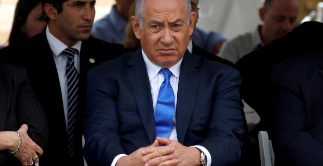 15/11/2018 - El primer ministro israelí, Benjamin Netanyahu, en una ceremonia anual conmemorativa del estado / REUTERS