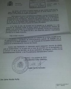 No admisión a trámite de la nueva denuncia por acoso del alto funcionario de Interior Jaime Nicolás.