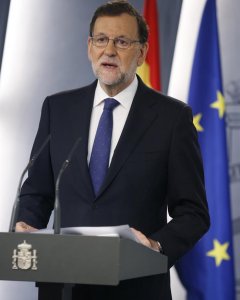 Mariano Rajoy en la rueda de prensa para abordar el Brexit de Reino Unido