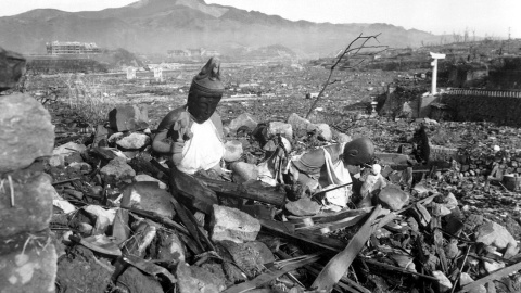 Nagasaki, 6 semanas después del ataque con bomba atómica de EEUU.