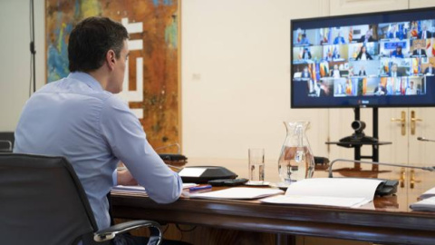 Videoconferencia de Pedro Sánchez con presidentes autonómicos