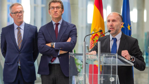 El alcalde de Ourense, Gonzalo Pérez, junto con Alberto Núñez Feijóo y José Guirao. / DEMOCRACIA OURENSANA