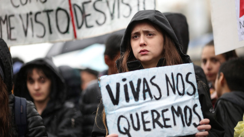 Foto de archivo de una manifestación contra la violencia machista. -  EFE