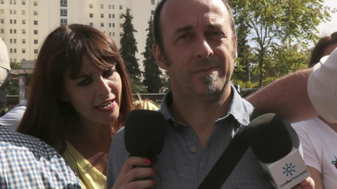 Franceso Arcuri, la expareja de Juana Rivas, condenado por maltrato, esta mañana, en el Juzgado de instrucción número dos de Granada. EFE/Pepe Torres