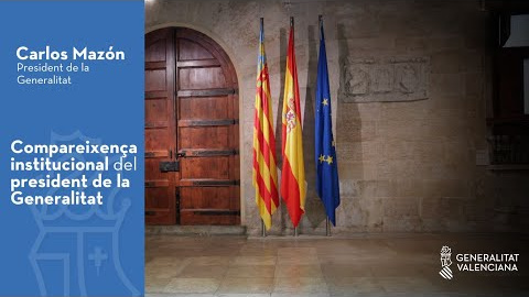 Gritos de "Mazón dimisión" en la comparecencia del president de la Generalitat Valenciana