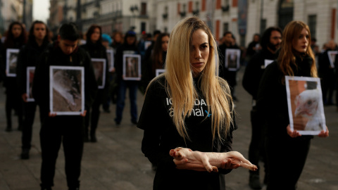 gualdad Animal denuncia el "terrible" maltrato de millones de animales en las granjas. REUTERS / Javier Barbancho