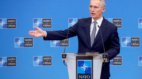 Jens Stoltenberg, secretario general de la Alianza, en una rueda de prensa este martes 15 de febrero de 2022.