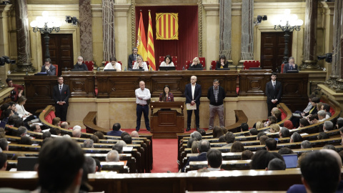 Foto de archivo de una sesión plenaria en el Parlament, en Barcelona, a 5 de marzo de 2024.