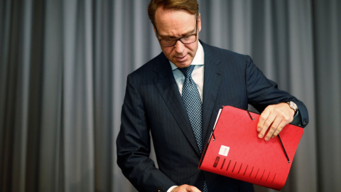 El presidente del Bundesbank (el banco central de Alemania), Jens Weidmann, antes de su conferencia en erlín. REUTERS/Hannibal Hanschke