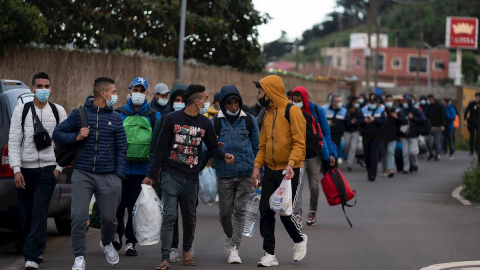 Regreso de 50 migrantes al campamento Las Raíces