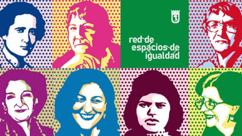 Cartel promocional de la Red de Espacios de Igualdad. Imagen Ayuntamiento de Madrid