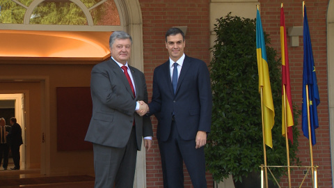 Pedro SÃ¡nchez recibe al presidente de Ucrania