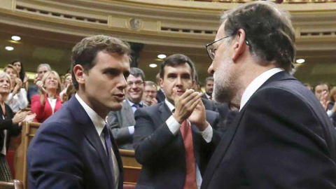 Albert Rivera y Mariano Rajoy en la investidura del expresidente del PP / EFE