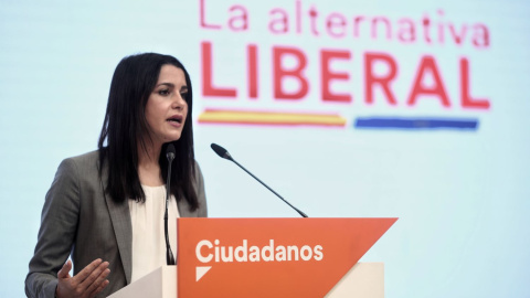 La líder de Ciudadanos, Inés Arrimadas, interviene en una rueda de prensa posterior a la reunión del Comité Ejecutivo del partido, a 17 de mayo de 2021, en Madrid (España).