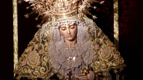 Imagen de la Virgen condecorada por el Ministerio del Interior.