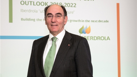 El presidente de Iberdrola, Ignacio Sánchez Galán, en la presentación de resultados de la eléctrica.