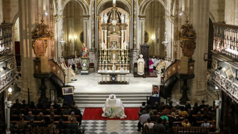 Imagen cedida por el obispado de Almería, del funeral por Gabriel Cruz. /EFE