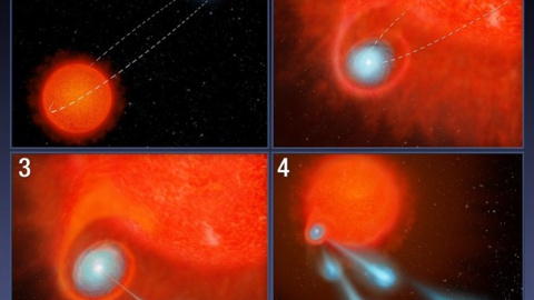 El Hubble detecta un 'cañón de fuego' en una estrella moribunda. /NASA