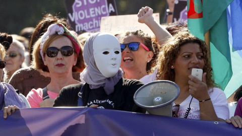 Un momento de la manifestación./ EFE