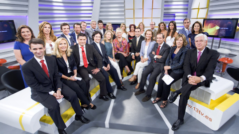 El equipo de 13TV durante la presentación de la temporada de 2013