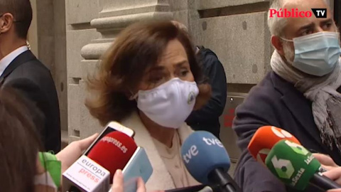 Carmen Calvo justifica la prohibición de las manifestaciones del 8M en Madrid