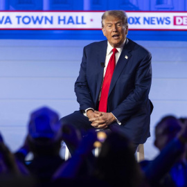 Fotografía de archivo de Donald Trump durante la emisión de un programa de la cadena 'Fox News'.