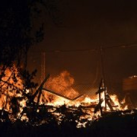 Un incendio destruye gran parte del campamento de refugiados griego de Moria