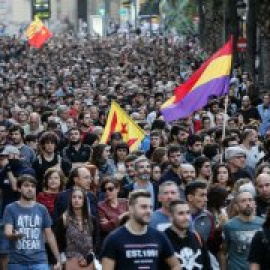 La masiva asistencia a la manifestación antifascista de Valencia espantó a los ultras