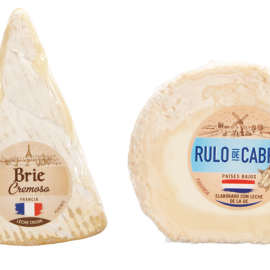 Queso Brie y rulo de cabra afectados.