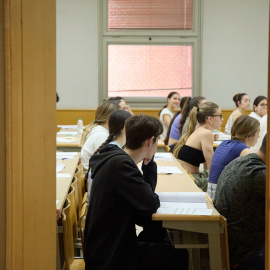 Alumnos en un aula de la Politécnica de la Universidad de Alcalá de Henares, a 3 de junio de 2024.