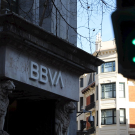 Entrada de la sede central del BBVA en Bilbao. EFE/LUIS TEJIDO