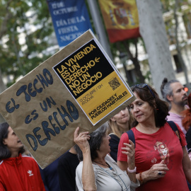 Imagen de la manifestación por el derecho a la vivienda celebrada el pasado domingo en Madrid.