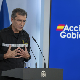 - El general jefe de la UME, Javier Marcos, ofrece una rueda de prensa para informar de lo abordado en la séptima reunión del Comité de crisis para el seguimiento de los efectos de la DANA