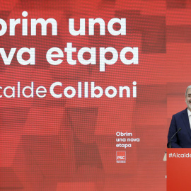 El primer teniente de alcalde del Ayuntamiento de Barcelona, el socialista Jaume Collboni, durante la rueda de prensa que ha ofrecido este lunes 23 de enero de 2023.