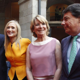 Los últimos cuatro presidentes del PP en la Comunidad de Madrid: Alberto Ruíz-Gallardón, Cristina Cifuentes, Esperanza Aguirre e Ignacio González / EFE