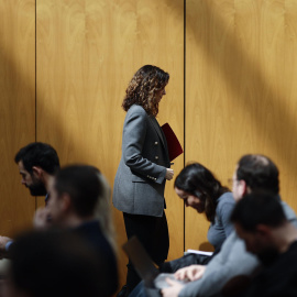 La presidenta de la Comunidad de Madrid, Isabel Díaz Ayuso, al finalizar la rueda de prensa tras la reunión del Consejo de Gobierno