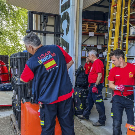 El ERICAM (Unidad especial de emergencia y respuesta inmediata) se desplaza a Marruecos para colaborar en la búsqueda y rescate de víctimas del terremoto, a 10 de septiembre de 2023.