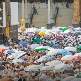 Peregrinos a su llegada a La Meca, en el ritual anual celebrado por la comunidad musulmana.