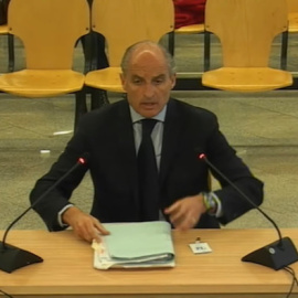 Francisco Camps, expresidente de la Generalitat Valenciana, declarando en la Audiencia Nacional este miércoles