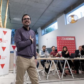 El ex coordinador general de IU, Alberto Garzón, durante la reunión de la Coordinadora Federal de IU en Madrid, a 1 de diciembre de 2023.