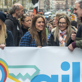 La actriz Itziar Ituño participó en la manifestación de Bilbao, convocada por la organización de apoyo a los presos de ETA Sare.