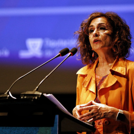 21/06/2024 La vicepresidenta primera del Gobierno y ministra de Hacienda, María Jesús Montero, en un acto en Chiclana de la Frontera, a 21 de junio de 2024.