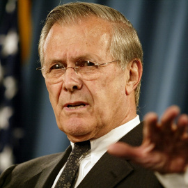 Imagen de archivo de Donald Rumsfeld, conocido como el carnicero de Bagdad.