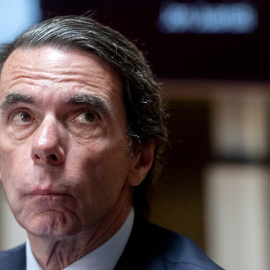 El expresidente del Gobierno José María Aznar, en el Senado, en el acto de la presentación de un libro sobre Ramón Menéndez Pidal, escrito por Jon Juaristi. E.P./Alberto Ortega