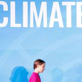 La joven activista sueca Greta Thunberg participa en la Cumbre de Acción Climática organizada por la ONU en septiembre de 2019. (EFE)