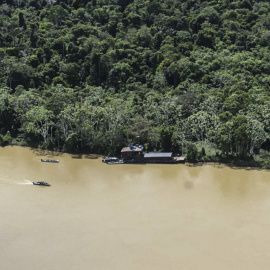 13/06/2022 Fotografía cedida por el Ejército brasileño que muestra una vista general de una zona selvática en el Valle del Javari, en el estado Amazonas (Brasil).